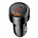 Auto laadija Baseus 2 USB Quick Charge 45W, USB/USB-C, 45 W
