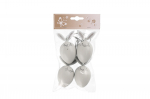 Dekoratsioon Hanging Egg With Bunn, hall, 4 tk