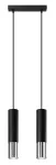 Valgusti rippuv Sollux Loopez 2, GU10, 2 x 40 W, must v./kroom v. / must v.