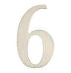 Uksenumber Haushalt SS-6, 6.2 cm x 3.5 cm, roostevaba teras, roostevaba teras v.