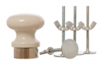Uksepiiraja Dreambaby Magnetic Knob & 4 Discs, valge/h&otilde;be, 5 tk