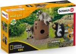 Komplekt Schleich Wild Life Nutty Mischief 42532, 17 cm, 4 tk, pruun v./valge v./must v.