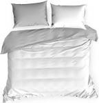 Voodipesukomplekt, valge v./hall v., 70 x 80 cm, 200 x 220 cm