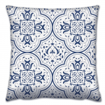 Dekoratiivne padi Mioli Decor, sinine/valge, 43 cm x 43 cm