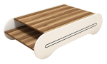 Kohvilaud Kalune Design Cool, valge v./p&auml;hklipuu v., 120 cm x 63.6 cm x 30 cm
