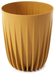 Lillepott Lamela Mira, plastik, 25 cm x 25 cm, kollane v.