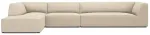 Nurgadiivan Micadoni Home Ruby 5 Seats, liivakarva pruun v., vasak, 366 x 180 cm x 69 cm