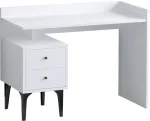Kirjutuslaud koos kapiga Kalune Design Dow DEC0088, 100 cm x 45 cm, 80 cm, valge v.