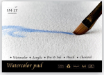 Joonistuspaber Smiltainis Watercolor Pad, A4, 260 g/m&sup2;, valge, 21 cm x 29.7 cm