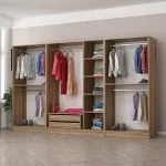 Riidekapp Kalune Design Kale 7542, hall v., 315 cm x 52 cm x 190 cm