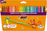 Viltpliiatsid Bic Kids Couleur, &uuml;hepoolsed, 24 tk