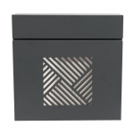 Postkast Haushalt LB52 R1, helehall/tumehall, 35.5 cm x 1 cm x 35.5 cm