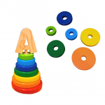 Arendav m&auml;ng Wood&Joy Toddler Stacker, 15 cm, mitmev&auml;rviline