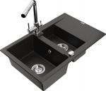 K&ouml;&ouml;givalamu koos kraaniga Mexen Gaspar, graniit, 73 cm x 47 cm x 17.7 cm, pruun/kuldne/must