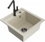 K&ouml;&ouml;givalamu koos kraaniga Mexen Vito, graniit, 49 cm x 52 cm x 21 cm, beež