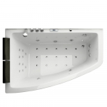 Vann, massaaži Bellagio Luxury Solid Bolle, 180 cm x 120 cm x 75 cm, vasakpoolne, valge