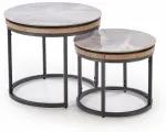 Kohvilaudade komplekt Itaka, hall v./grafiit v., 44 - 54 cm x 54 cm x 38 - 48 cm, 2 tk