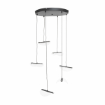Valgusti rippuv Domoletti MILALI, LED, 3000 - 6500 &deg;K, 6 x 6 W, must v.
