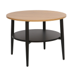 Kohvilaud Home4you Hector, pruun v./must v., 60 cm x 60 cm x 45 cm