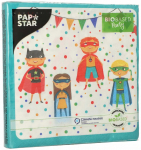 Pabersalvr&auml;tikud Pap Star Superhero, 33 cm x 33 cm, mitmev&auml;rviline, 20 tk