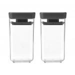Toidu s&auml;ilitamise konteinerite komplekt Brabantia Tasty+, 0.15 l, tumehall v.