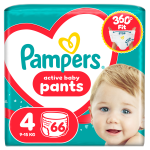 P&uuml;ksm&auml;hkmed Pampers Active Baby Pants, 4 suurus, 66 tk