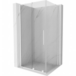 Du&scaron;ikabiin Mexen Velar L 871-090-075-03-20, ristk&uuml;lik, aluseta, 90 cm x 75 cm x 200 cm, valge v./l&auml;bipaistev