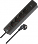 Pikendusjuhe Brennenstuhl, 3 x 1,5 mm&sup2;, 1.5 m, 4 pesa, 3USB, l&uuml;litiga
