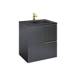 Valamualune vannitoa kapp Elita Soho 60 2DR, matt must v., 45.3 cm x 60 cm x 63.5 cm