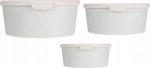 Toiduainekarbi komplekt Excellent Houseware 90041, 0.34 - 1.4 l, 18.2 cm x 18.2 cm, valge v., 3 tk