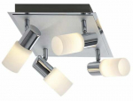 Valgusti lagi Trio Clapton 821430405, LED, 3000 &deg;K, 4 x 4.3 W, valge v./kroom v.