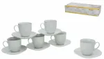 Tass alustassiga Kitchen&GO, valge v./h&otilde;be v., 0.180 l