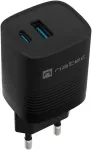 Telefoni laadija Natec NUC-2141, USB Type C/USB Type A, must v., 30 W