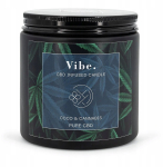 K&uuml;&uuml;nal, l&otilde;hna Candle Brothers cbd vibe coco & cannabis, 75 h, 350 g, must v.