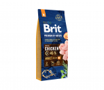 Kuiv koeratoit Brit Premium By Nature Adult Medium, kanaliha, 15 kg