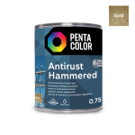 Emailv&auml;rv, universaalsed Pentacolor Anti Rust Hammered, l&auml;ikiv, 0.75 l, kuldne