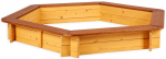 Liivakast Folkland Timber, 130 x 130 cm, kaanega, pruun/kollane, 21 kg