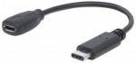 Adapter Manhattan USB to USB-micro 0.15m Micro USB female, USB 2.0, 0.15 m