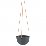 Rippuv lillepott AmeliaHome Lokai Black Boho Inwards, keraamiline, must v.