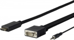 Kaabel Vivolink Pro HDMI / VGA / Audio, HDMI / VGA / Audio, 1 m, must