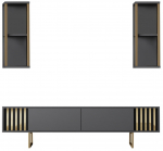 Elutoa m&ouml;&ouml;blikomplekt Kalune Design Gold Line, sise, antratsiit v./must v.