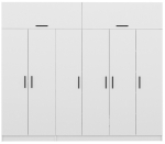 Riidekapp Kalune Design Kale 3931, valge v., 52 cm x 270 cm x 255 cm