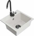 K&ouml;&ouml;givalamu Mexen Milo 6505-20-670200-70, graniit, 43.5 cm x 41 cm x 17.1 cm, valge/must