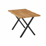 Laud Domoletti Wale, tamm/must, 120 cm x 80 cm x 75 cm
