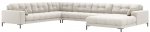 Nurgadiivan Micadoni Mamaia Structured, kreemjasvalge, vasak, 327 x 256 cm x 75 cm