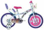 Laste jalgratas, laste Dino Bikes Lol BOTTARI.614G-LOL, valge v./roosa v./violetne v., 14"