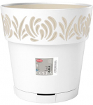 Lillepott Stefanplast Gaia 88600, plastik, valge v.