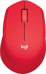 Juhtmevaba m&auml;nguhiir Logitech M330 Silent Plus, bluetooth / usb / 2.4ghz, punane