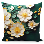 Dekoratiivpadjap&uuml;&uuml;r Mariall JMC-125, valge/kollane/roheline, 40 cm x 40 cm