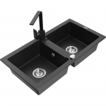 K&ouml;&ouml;givalamu Mexen Mario, graniit, 82 cm x 43.6 cm x 16.1 cm, h&otilde;be/must